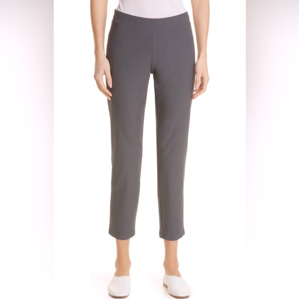 Eileen Fisher charcoal washable crepe ankle pants. Size Xl.
